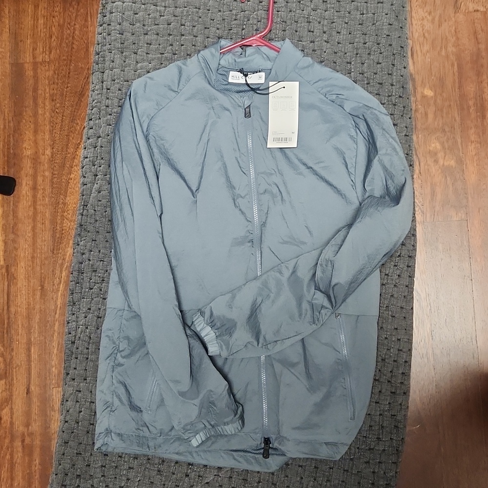 NWT blue grey athletic bomber - HILL CITY